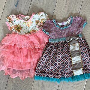 Matilda Jane Lot of Two Toddler Dresses 18 - 24 months